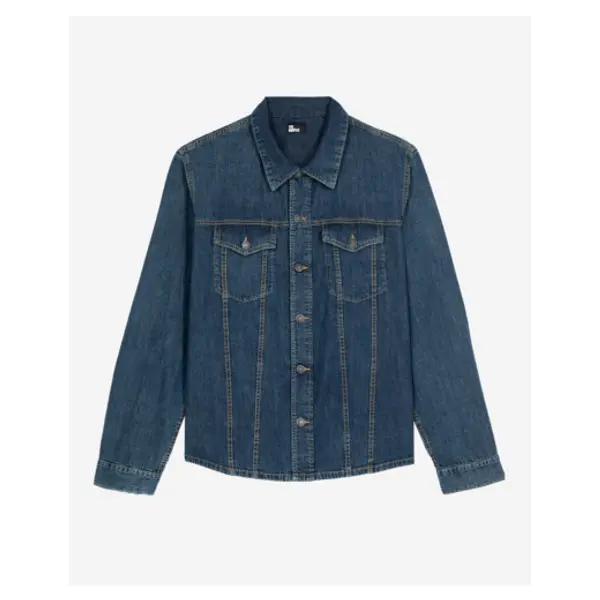 Chemise manches longues en denim medium blue - The Kooples Talange