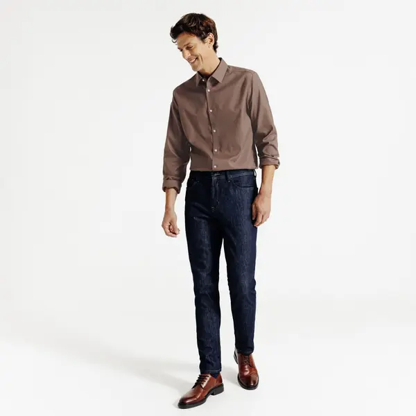 Chemise sans repassage en coton regular