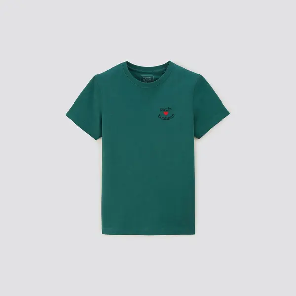 Tee shirt enfant broderie poitrine