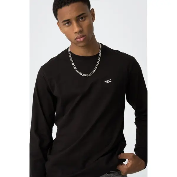 T-shirt noir manches longues avec logo TYCW Tiffosi ado garçon