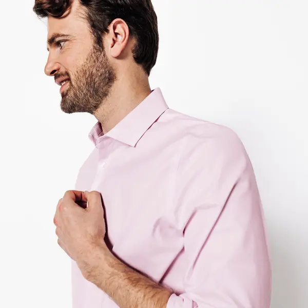 Chemise sans repassage slim en coton