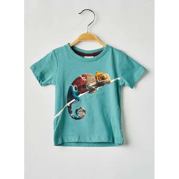 T-shirt Boboli Vert Manches Courtes