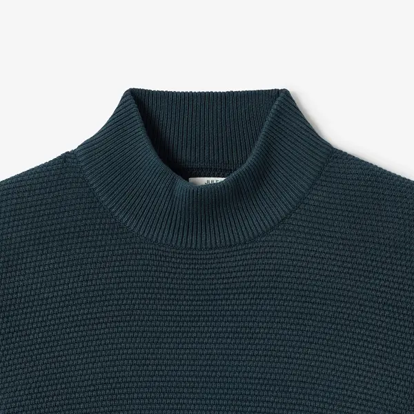 Pull col montant grosse jauge en point de riz