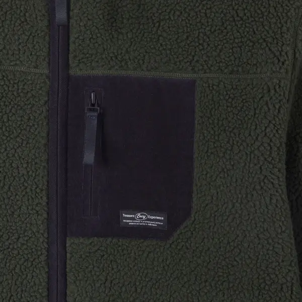 Veste zippée sherpa contrastée