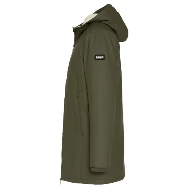 Coupe-vent long à capuche doublé sherpa - Schott