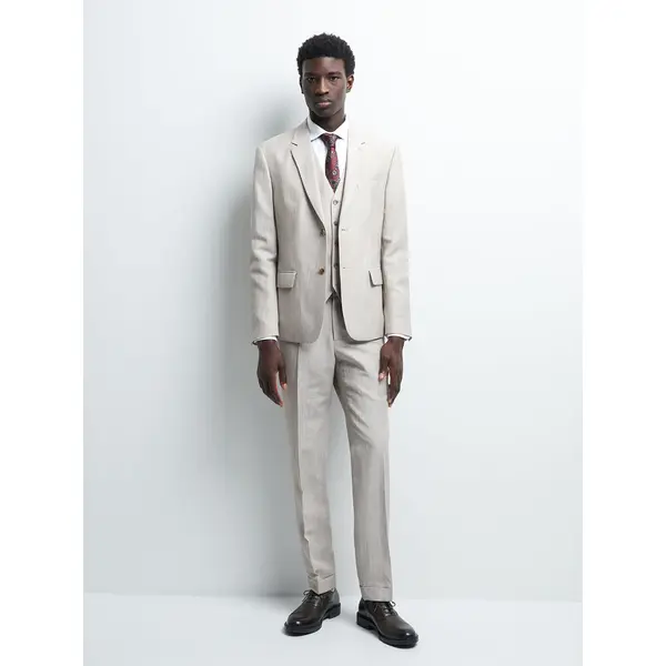 Pantalon coordonnable slim à motif