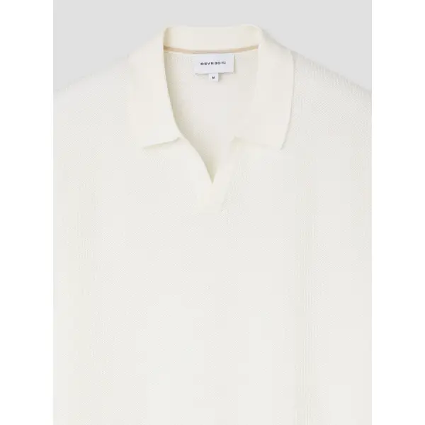 Polo maille col ouvert en coton bio