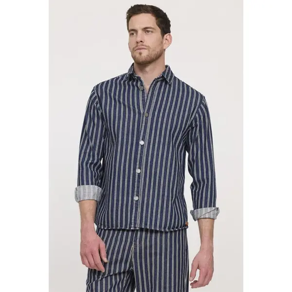 Surchemise Bleue Rayures Lee Cooper Homme M-XXL - Élégance Intemporelle