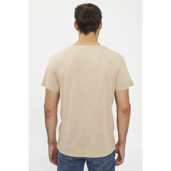 T-shirt Tom beige col V