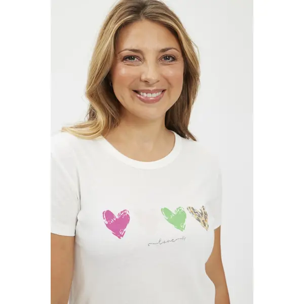 T-shirt en coton imprimé 4 hearts