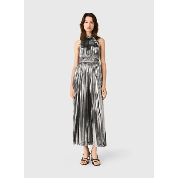 Robe longue plissée - Maje