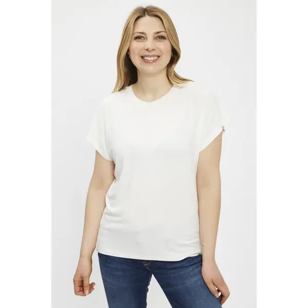 T-shirt blanc manches courtes évasées