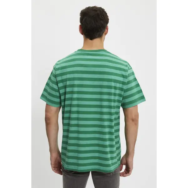T-shirt Red Tab vert à rayures