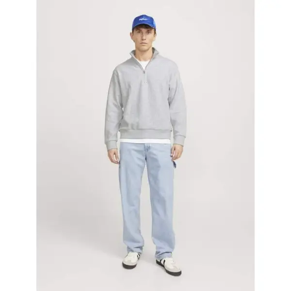 Sweat Col Camionneur Gris Jack & Jones Homme du S au XXL