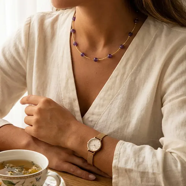 Collier perles de cristal