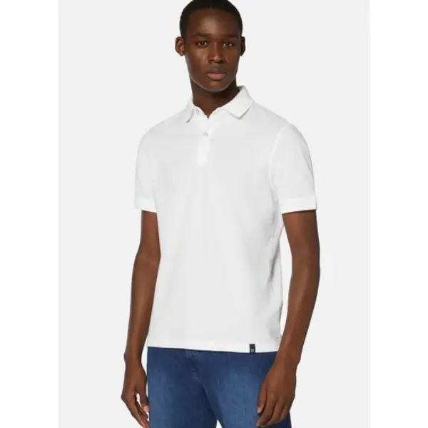 Polo en piqué de coton coupe droite - Boggi milano
