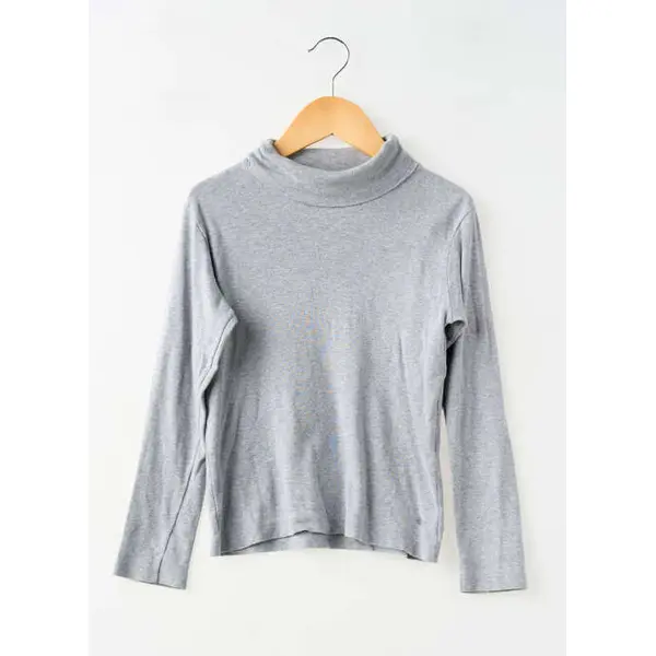 Sous-pull Petit Bateau Gris Manches Longues
