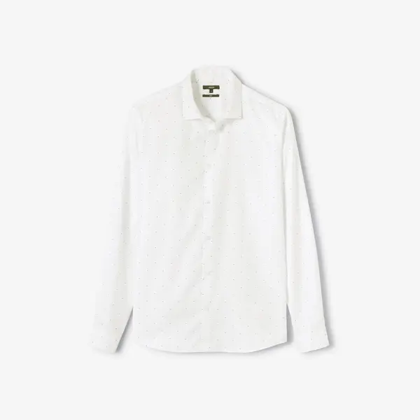 Chemise sans repassage slim en coton imprimée