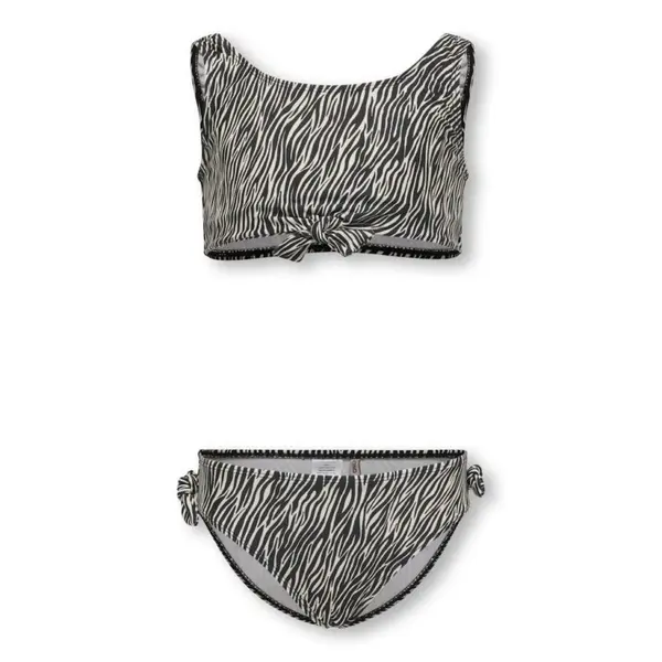 Maillot de bain fille 2 pièces imprimé zébré | Du 9-10 ans au 13-14 ans |