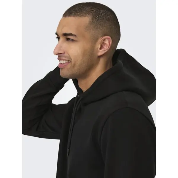 : Sweat Noir à Capuche Only & Sons : Le Basique Indispensable de Votre Garde-Robe
