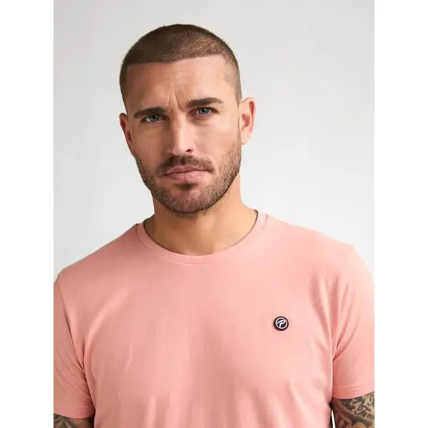 TEE SHIRT UNI ROSE MANCHES COURTES COL ROND LOGO PETROL INDUSTRIES HOMME DU S AU XXL NOUVELLE COLLECTION PRINTEMPS ETE M-ROS-TSR002 3174