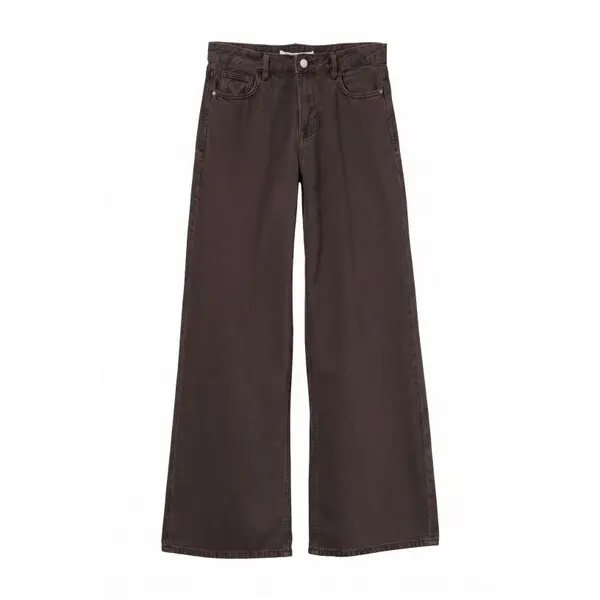 Jean large marron coupe large Tiffosi Celine18 femme – taille haute