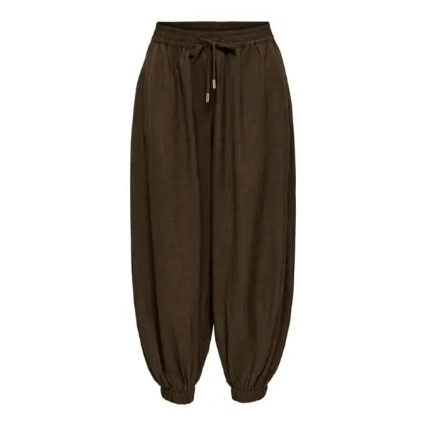 Pantalon marron fluide coupe ballon JDY Dynina