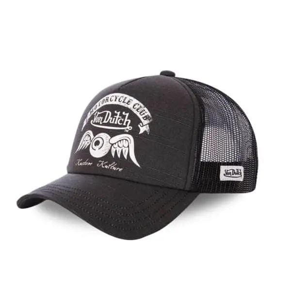 Casquette Von Dutch Crew8 – Trucker Flying Eye noir