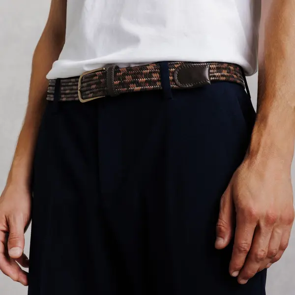Ceinture tressée cuir fantaisie