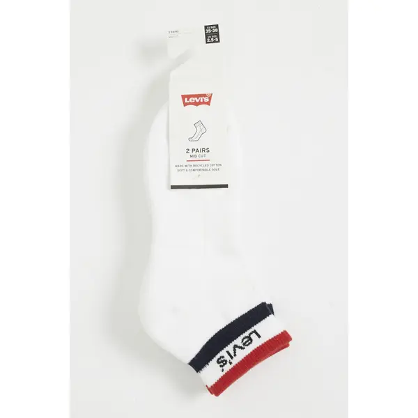 Chaussettes sport mi-hautes coloris blanc