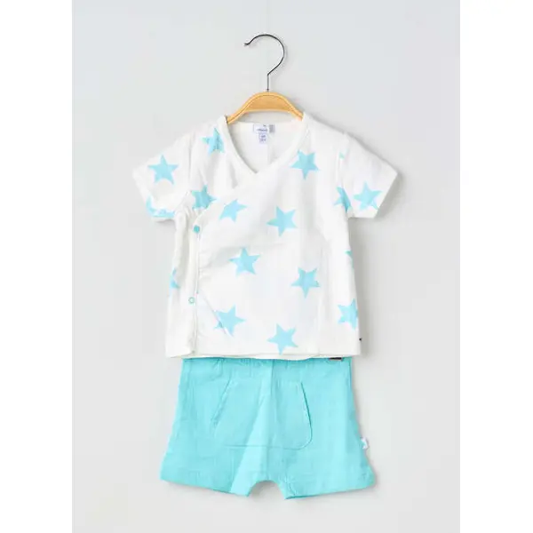 Ensemble Short Absorba Bleu