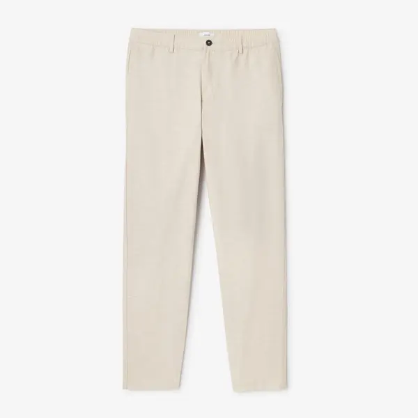 Pantalon droit mélange coton lin