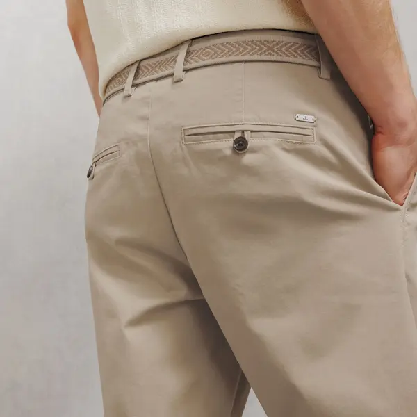 Bermuda chino slim à ceinture uni