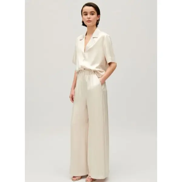 Pantalon large taille smockée - Claudie pierlot