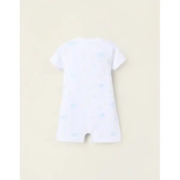 Pyjama Combi-Short Blanc avec Motif Bébé Garçon Zippy : Confort et Style du 0/1 mois au 9/12 mois