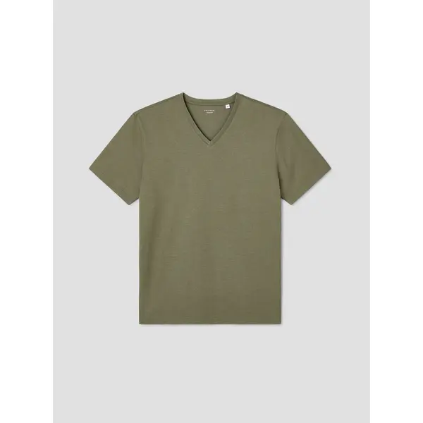 T-shirt col V mélange coton Supima®