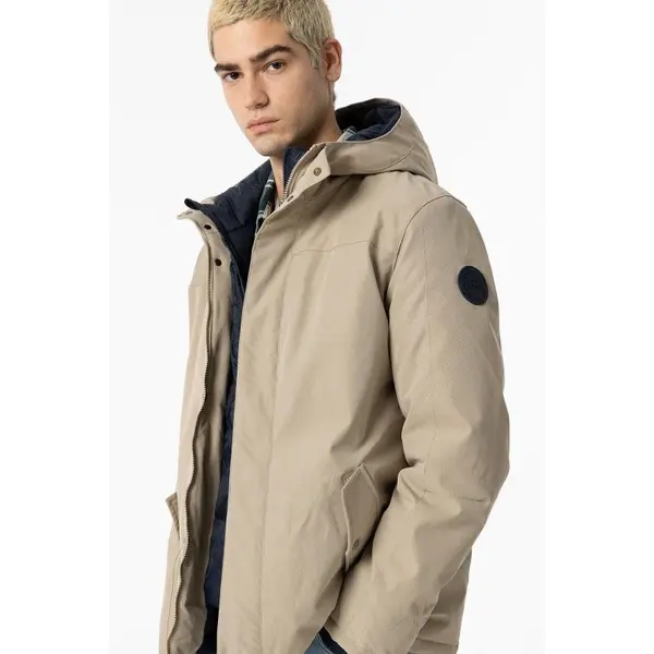 Veste Parka Beige avec Capuche Tiffosi Homme 🧥✨ - Du M au XXL