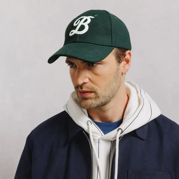 Casquette flanelle brodée