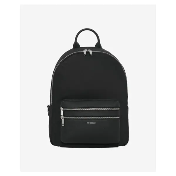 Sac à dos en canvas et cuir grainé noir black - The Kooples Talange