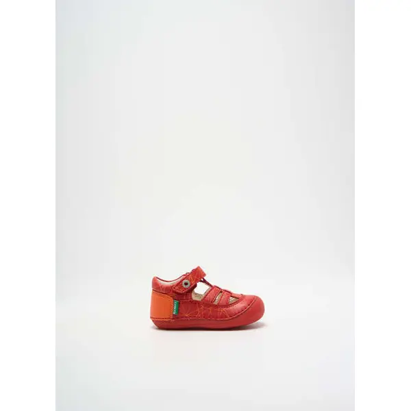 Sandales/nu Pieds Kickers Rouge Bout Rond