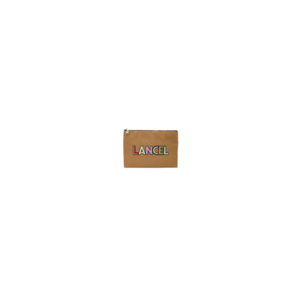 Lou de lancel - pochette zippe - biscuit - Lancel