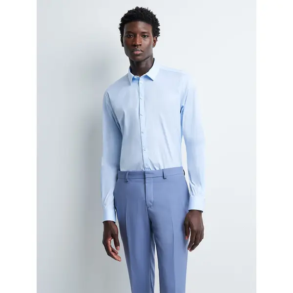 Chemise extra-slim en popeline unie