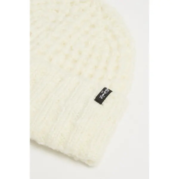 Bonnet holiday texturé blanc