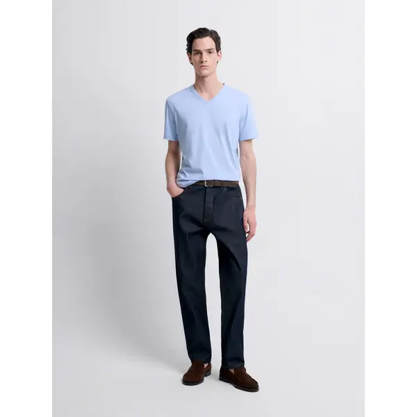 T-shirt col V mélange coton Supima®