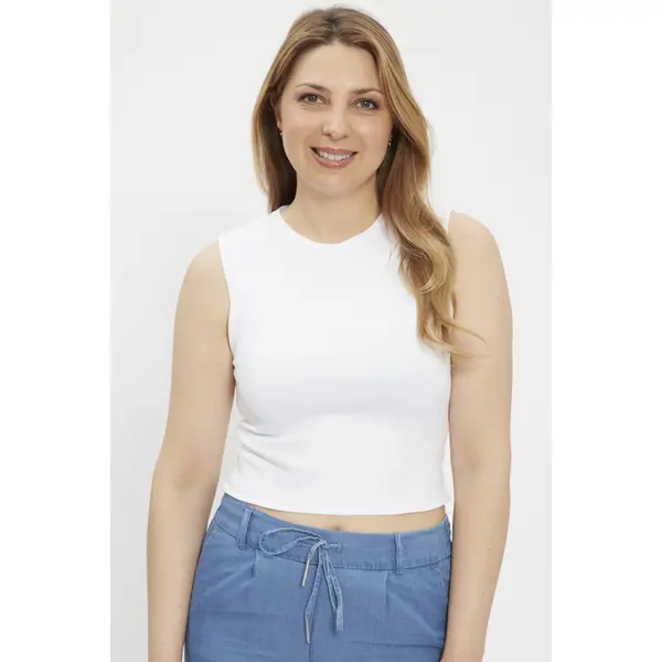 Top sans manches blanc