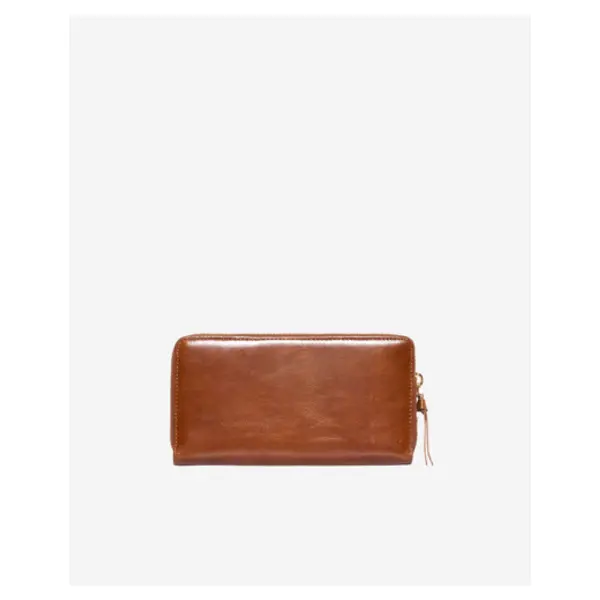 Portefeuille amelia en cuir marron brown - The Kooples Corbeil