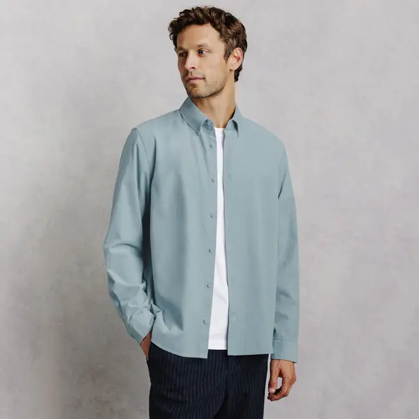 Chemise en velours côtelé unie