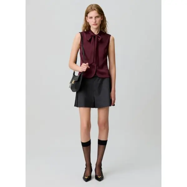 Chemise satinée sans manches - Claudie pierlot
