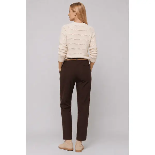 Pull beige maille col rond Tiffosi femme