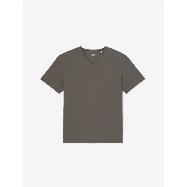 T-shirt col V mélange coton Supima®
